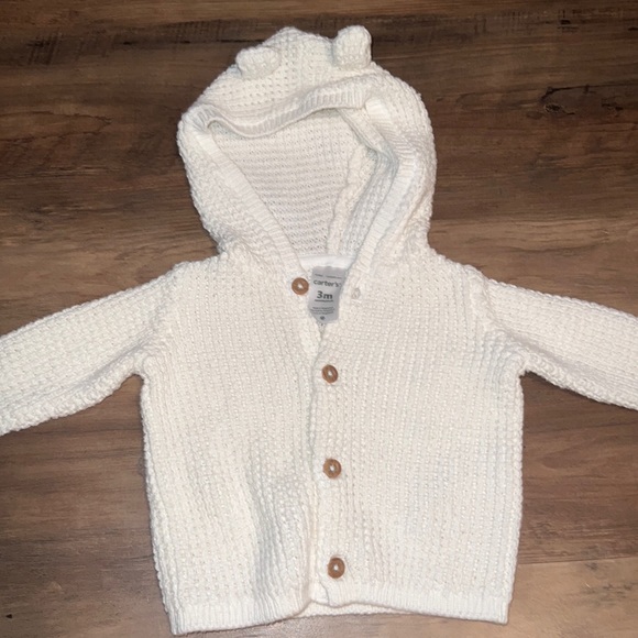 Carter’s white sweater size 3 months - Picture 1 of 3
